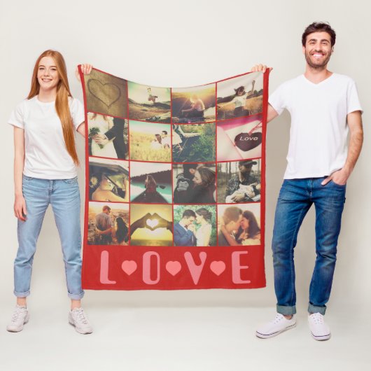 Couverture Polaire Modèle d'amour photo personnalisé (En situation)