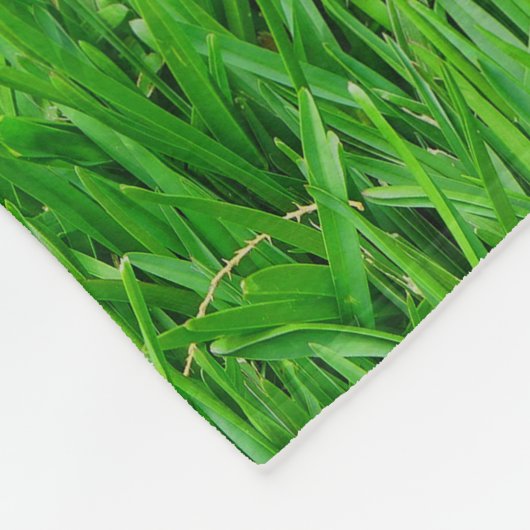 Couverture Polaire Modèle d'arrière - plan d'herbe verte (Coin)