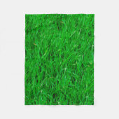 Couverture Polaire Modèle d'arrière - plan d'herbe verte (Devant)