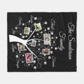 Couverture Polaire Modèle de Collage de photos d'arbre généalogique (Devant (Horizontal))