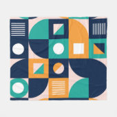 Couverture Polaire Modèle de composition de couleur géométrique avec (Devant (Horizontal))