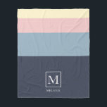 Couverture Polaire Modèle de couleur de la maison de plage personnali<br><div class="desc">Couleur de maison de plage confortable couverture en toison avec votre nom et monogramme.</div>