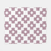 Couverture Polaire Modèle de Damas Rose poussiéreux (Devant (Horizontal))