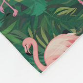 Couverture Polaire Modèle de flamant tropical (Coin)