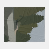 Couverture Polaire Modèle de forêt de nature d'arbres (Devant (Horizontal))