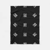 Couverture Polaire Modèle de Motif Logo moderne unique | Black (Devant)