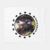 Couverture Polaire Modèle de photo d'animal de compagnie personnalisé (Devant (Horizontal))