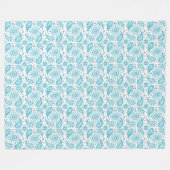 Couverture Polaire Modèle de sarcelle d'hiver de Paisley (Devant (Horizontal))
