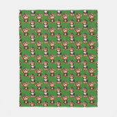 Couverture Polaire Modèle de singe vert (Devant)