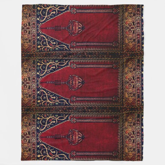 Couverture Polaire Modèle de tapis de prière orientale no2 - Mosquée (Devant)