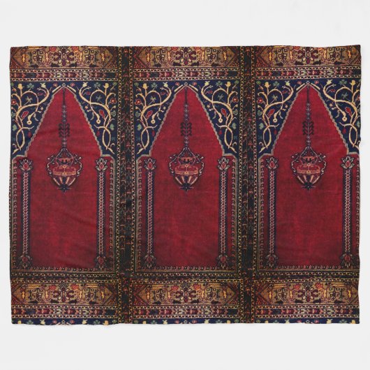 Couverture Polaire Modèle de tapis de prière orientale no2 - Mosquée (Devant (Horizontal))