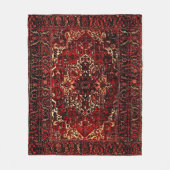 Couverture Polaire Modèle de tapis oriental en rouge foncé (Devant)