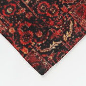 Couverture Polaire Modèle de tapis oriental en rouge foncé (Coin)