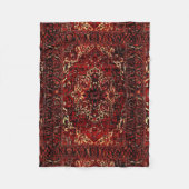 Couverture Polaire Modèle de tapis oriental en rouge foncé (Devant)
