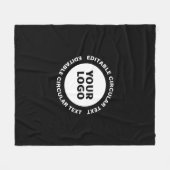 Couverture Polaire Modèle de texte circulaire modifiable et votre log (Devant (Horizontal))