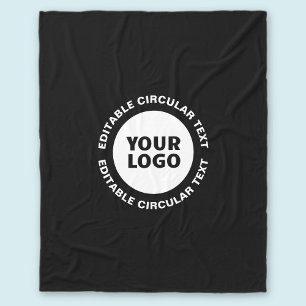 Couverture Polaire Modèle de texte circulaire modifiable et votre log