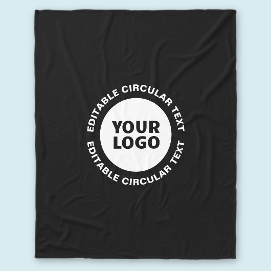 Couverture Polaire Modèle de texte circulaire modifiable et votre log