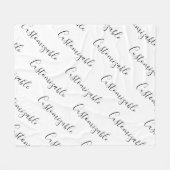 Couverture Polaire Modèle de texte de script moderne éditable | Noir (Devant (Horizontal))