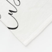 Couverture Polaire Modèle de texte de script moderne éditable | Noir (Coin)