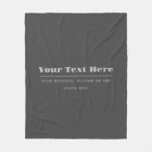 Couverture Polaire Modèle de texte rétro-moderne modifiable | Gris ch (Devant)