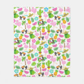 Couverture Polaire Modèle de Toucan et de Flamingo (Devant)