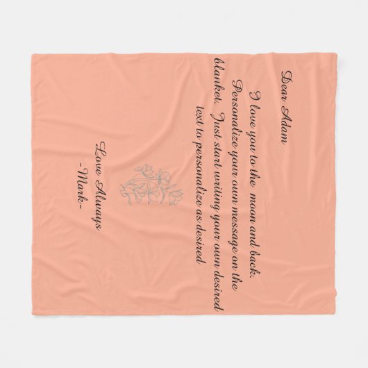 Couverture Polaire Modèle de typegrphie manuscrit (Devant (Horizontal))