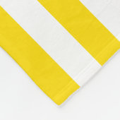 Couverture Polaire Modèle décoratif moderne rayé blanc jaune (Coin)