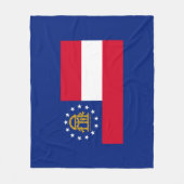 Couverture Polaire Modèle du drapeau de l'État de Géorgie (Devant)