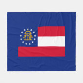 Couverture Polaire Modèle du drapeau de l'État de Géorgie (Devant (Horizontal))