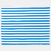 Couverture Polaire Modèle élégant rayé bleu blanc décoratif (Devant (Horizontal))