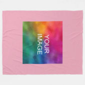 Couverture Polaire Modèle Elegant Rose Ajouter Image Logo Photo Large (Devant (Horizontal))