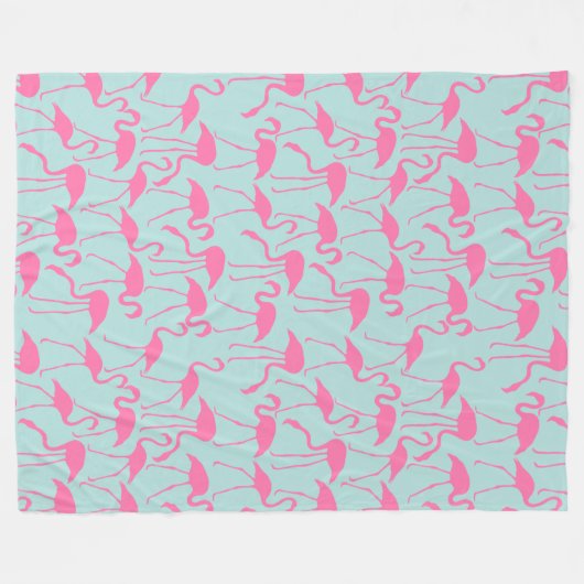 Couverture Polaire Modèle Flamingo d'été cool (Devant (Horizontal))