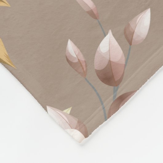 Couverture Polaire Modèle floral (Coin)