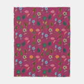 Couverture Polaire Modèle floral (Devant)