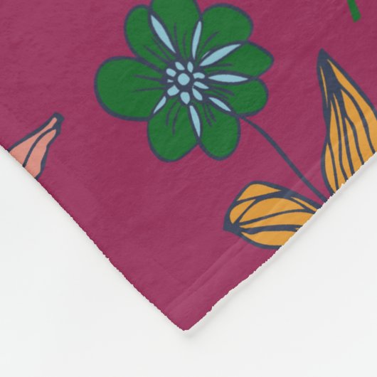 Couverture Polaire Modèle floral (Coin)