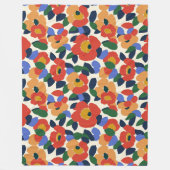 Couverture Polaire Modèle floral Abstrait en gras (Devant)