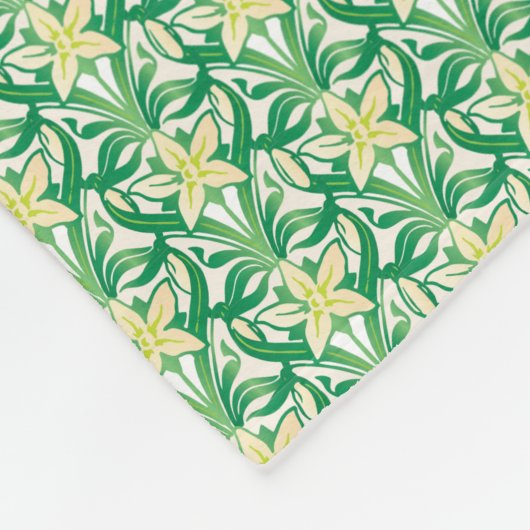 Couverture Polaire Modèle floral Art Nouveau vintage (Coin)