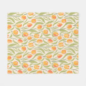 Couverture Polaire Modèle floral avec tulipes (Devant (Horizontal))