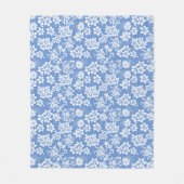 Couverture Polaire Modèle floral.b L Bleu BG (Devant)