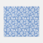 Couverture Polaire Modèle floral.b L Bleu BG (Devant (Horizontal))