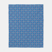 Couverture Polaire Modèle Floral Boho bleu vintage (Devant)