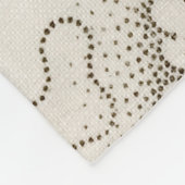 Couverture Polaire Modèle floral broché bleu antique (Coin)