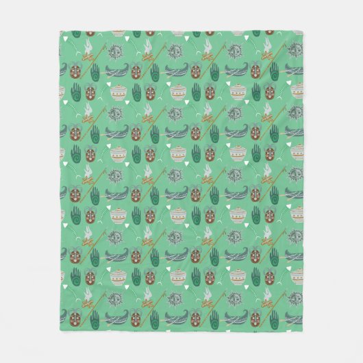 Couverture Polaire Modèle floral cool (Devant)