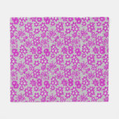 Couverture Polaire Modèle floral D02.pink.b Gray BG (Devant (Horizontal))