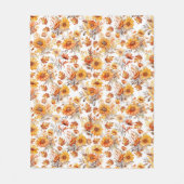 Couverture Polaire Modèle floral d'automne B01 (Devant)