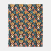 Couverture Polaire Modèle floral de Cheetah (Devant)