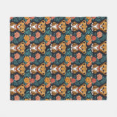 Couverture Polaire Modèle floral de Cheetah (Devant (Horizontal))