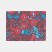Couverture Polaire Modèle floral de Doodle (Devant (Horizontal))