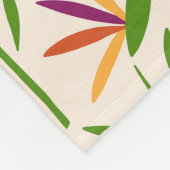 Couverture Polaire Modèle floral de feuilles tropicaux et de fleurs (Coin)