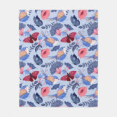 Couverture Polaire Modèle floral de l'art populaire Whimsical (Devant)